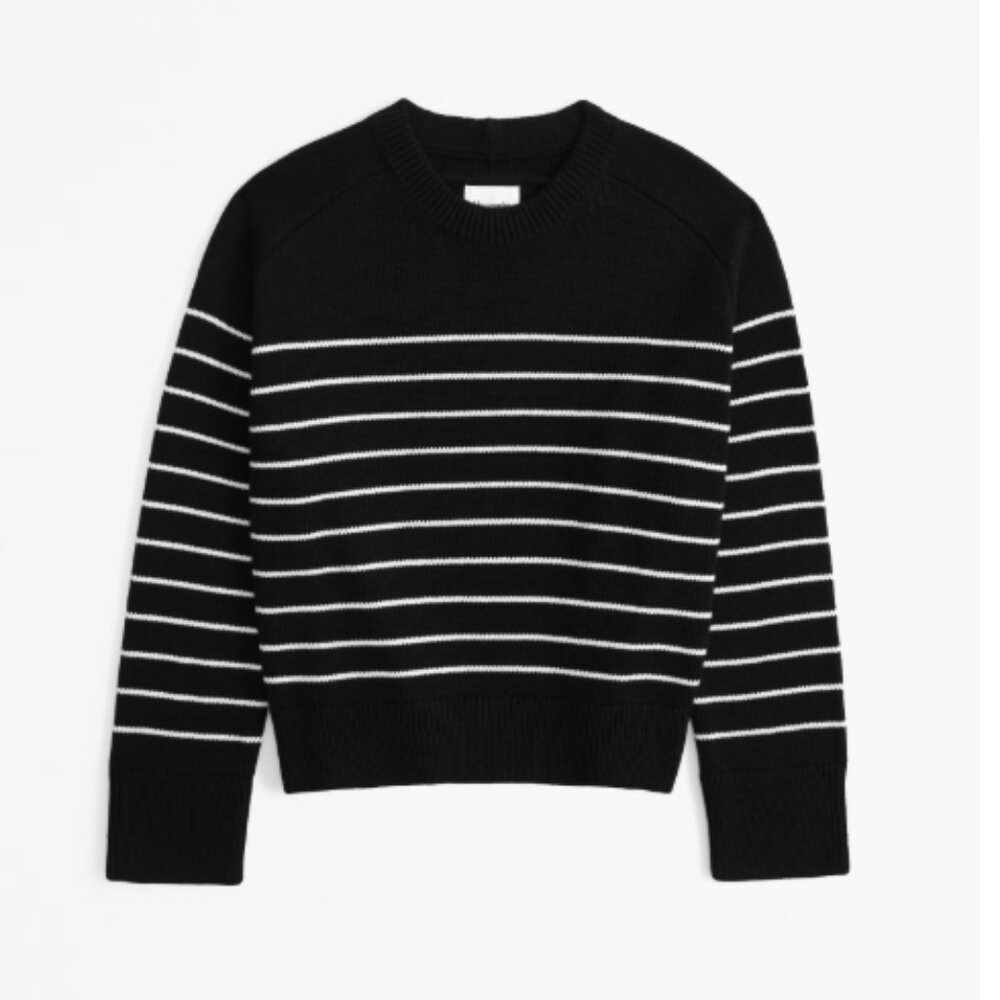 Womens Abercrombie & Fitch The A&F Madeline Cotton-Blend Crew Sweater